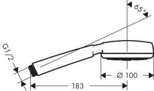 Душевая лейка Hansgrohe Crometta 100 1 jet 26825400