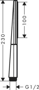 Ручной душ Hansgrohe Rainfinity Baton 100 1jet 26866000, хром