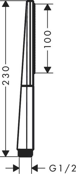 Ручной душ Hansgrohe Rainfinity Baton 100 1jet 26866000, хром