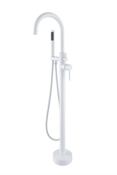 Смеситель для ванны/душа Orange Steel M99-336w напольный, белый