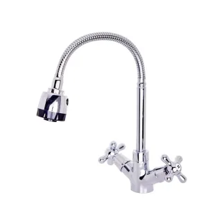 Смеситель для кухни OneLife P03-004cr с гибким изливом хром