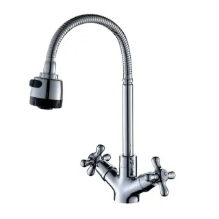 Смеситель для кухни OneLife P03-004cr с гибким изливом хром