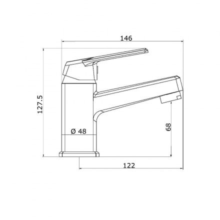 Смеситель для раковины OneLife P02-021b полимерный