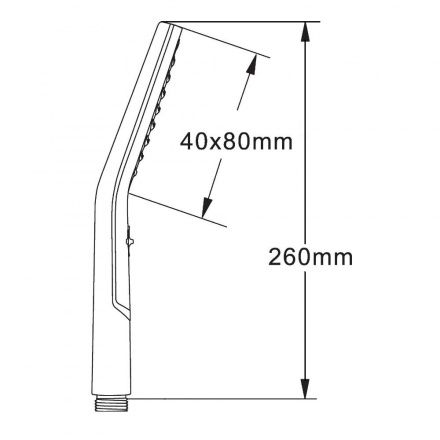Лейка для душа Orange S10HS, 2 режима, 40х80