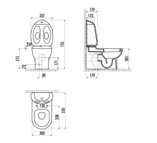 Бачок для детского унитаза Creavit Ducky DC400-00CB00E-0000