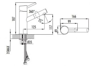 Смеситель для раковины Creavit Ducky FC1198Y жёлтый