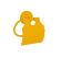Держатель туалетной бумаги Creavit Ducky Royale BR20213Y жёлтый