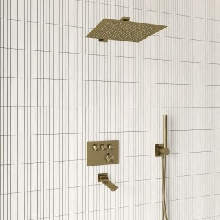 Душевой комплект WasserKRAFT Aisch Thermo A5558.180.198.285.194.286.174 T с термостатом золото матовое