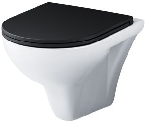 Унитаз подвесной Am.Pm Gem FlashClean с сиденьем микролифт белый/чёрный C901700SCmb