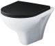 Унитаз подвесной Am.Pm Gem FlashClean с сиденьем микролифт белый/чёрный C901700SCmb