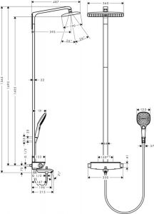 Душевая стойка Hansgrohe Raindance Select Showerpipe 360 27113400 с термостатом