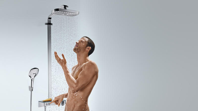 Душевая стойка Hansgrohe Raindance Select Showerpipe E300 2 jet 27126000 с термостатом