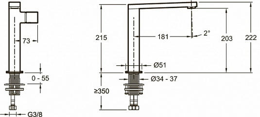Смеситель для раковины Jacob Delafon Composed E73159-TT