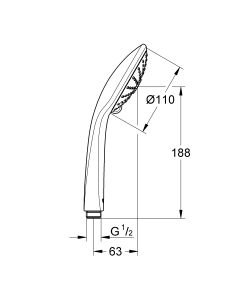 Лейка для душа Grohe Euphoria 110 Massage 27221001 хром