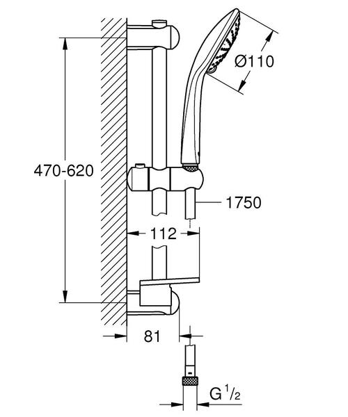 Душевой гарнитур Grohe Euphoria 27230001 Хром