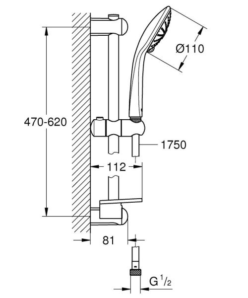 Душевой гарнитур Grohe Euphoria 27231001 Хром