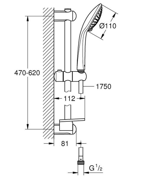 Душевой гарнитур Grohe Euphoria 27232001 Хром