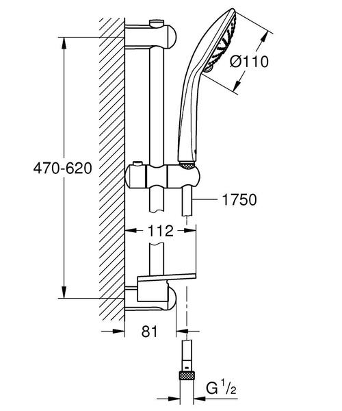 Душевой гарнитур Grohe Euphoria 27243001 Хром