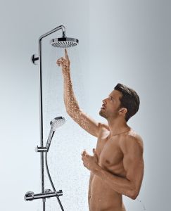 Душевая стойка Hansgrohe Croma Select S 180 2 Jet Showerpipe 27253400 с термостатом