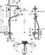 Душевая стойка Hansgrohe Croma Select S 180 2 Jet Showerpipe 27255400