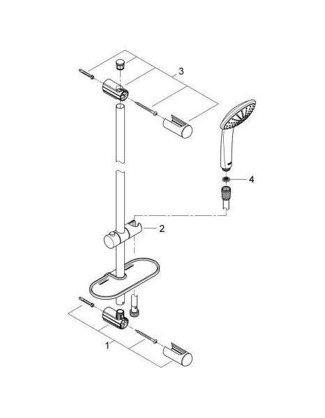 Душевой гарнитур GROHE Euphoria хром 27266001 Душевой гарнитур GROHE Euphoria хром 27266001