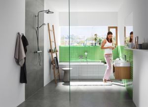 Душевая стойка Hansgrohe Crometta S 240 1jet Showerpipe 27267000 с термостатом