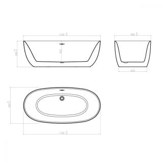 Акриловая ванна Vincea VBT-205 170 x 80 см