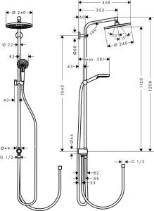 Душевая система Hansgrohe Crometta 27270000