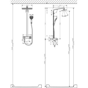 Душевая система Hansgrohe Raindance Select E360 1jet ST Showerpipe 27288400