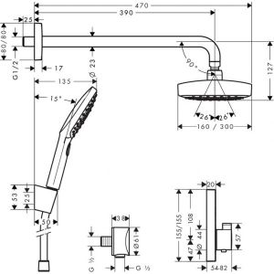 Душевой комплект Hansgrohe ShowerSelect 27296000