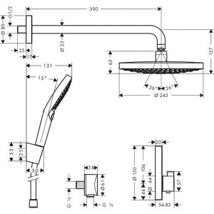 Душевой комплект Hansgrohe ShowerSelect S 27297000