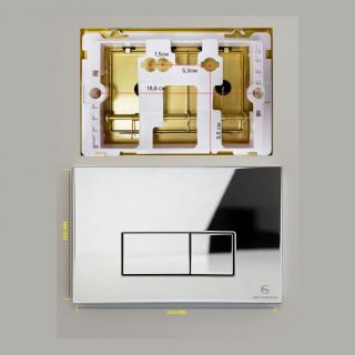 Кнопка смыва Grocenberg KP3070CR хром