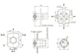 Встраиваемый дивертор Paini Ovo 86CR471 на три выхода хром