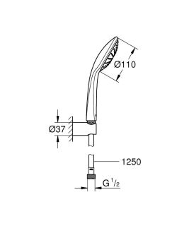 Душевой гарнитур Grohe Euphoria 27354000 Хром