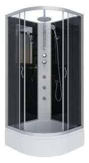 Душевая кабина Niagara NG-3503-14BKTG с гидромассажем 80x80см серебро/тонированное