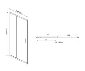 Душевая дверь Vincea Garda VDS-1G130CLB 130 см