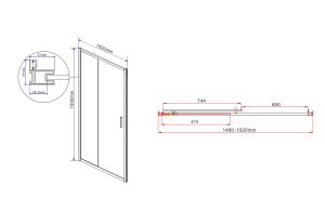 Душевая дверь Vincea Garda VDS-1G150CL 150 см