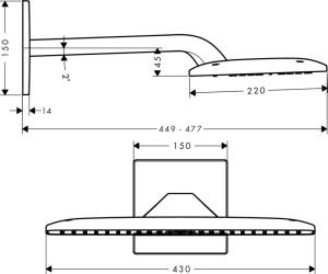 Верхний душ Hansgrohe Raindance Е Air 2jet 27373000