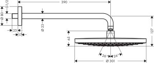 Верхний душ Hansgrohe Raindance Select S300 2jet 27378400