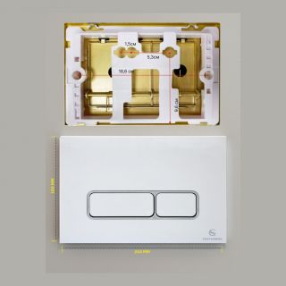 Кнопка смыва Grocenberg KP3060W белый