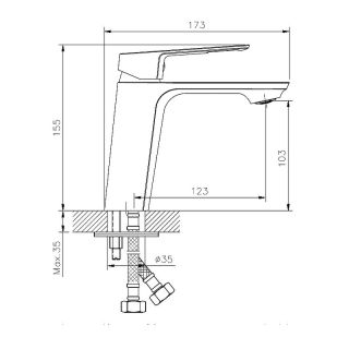 Смеситель для раковины Koller Pool Grace GR0200 Смеситель для раковины Koller Pool Grace GR0200