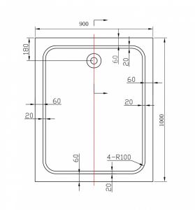 Душевой поддон Vincea VST-2AR-9010 100 x 90 см