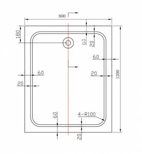 Душевой поддон Vincea VST-2AR-8012 120 x 80 см