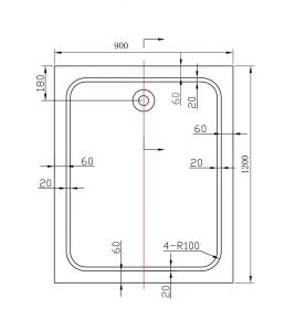 Душевой поддон Vincea VST-2AR-9012 120 x 90 см