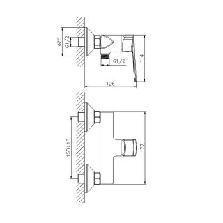 Смеситель для душа Koller Pool Style SL0450 Смеситель для душа Koller Pool Style SL0450
