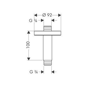 Кронштейн для верхнего душа Hansgrohe 27418000