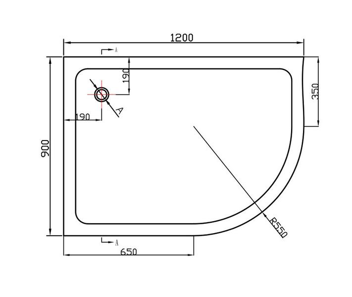 Душевой поддон Vincea VST-2AJ-1290L 120 x 90 см