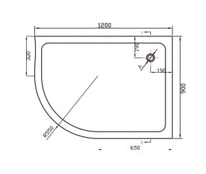 Душевой поддон Vincea VST-2AJ-1290R 120 x 90 см