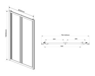 Душевая дверь Vincea  Garda VDB-1G800CH 80 см