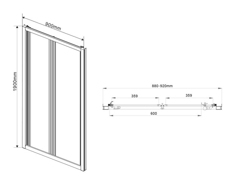 Душевая дверь Vincea Garda VDB-1G900CL 90 см